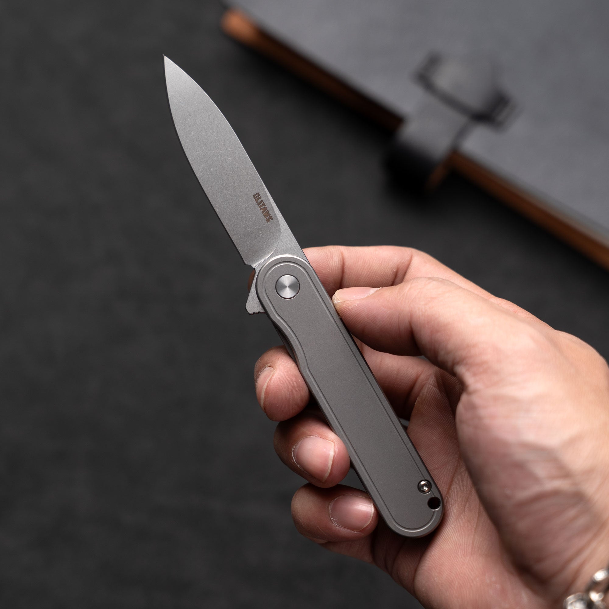 Rocket T025 Pocket Knife（2.76''+D2 Blade+Titanium）Frame Lock-Flipper