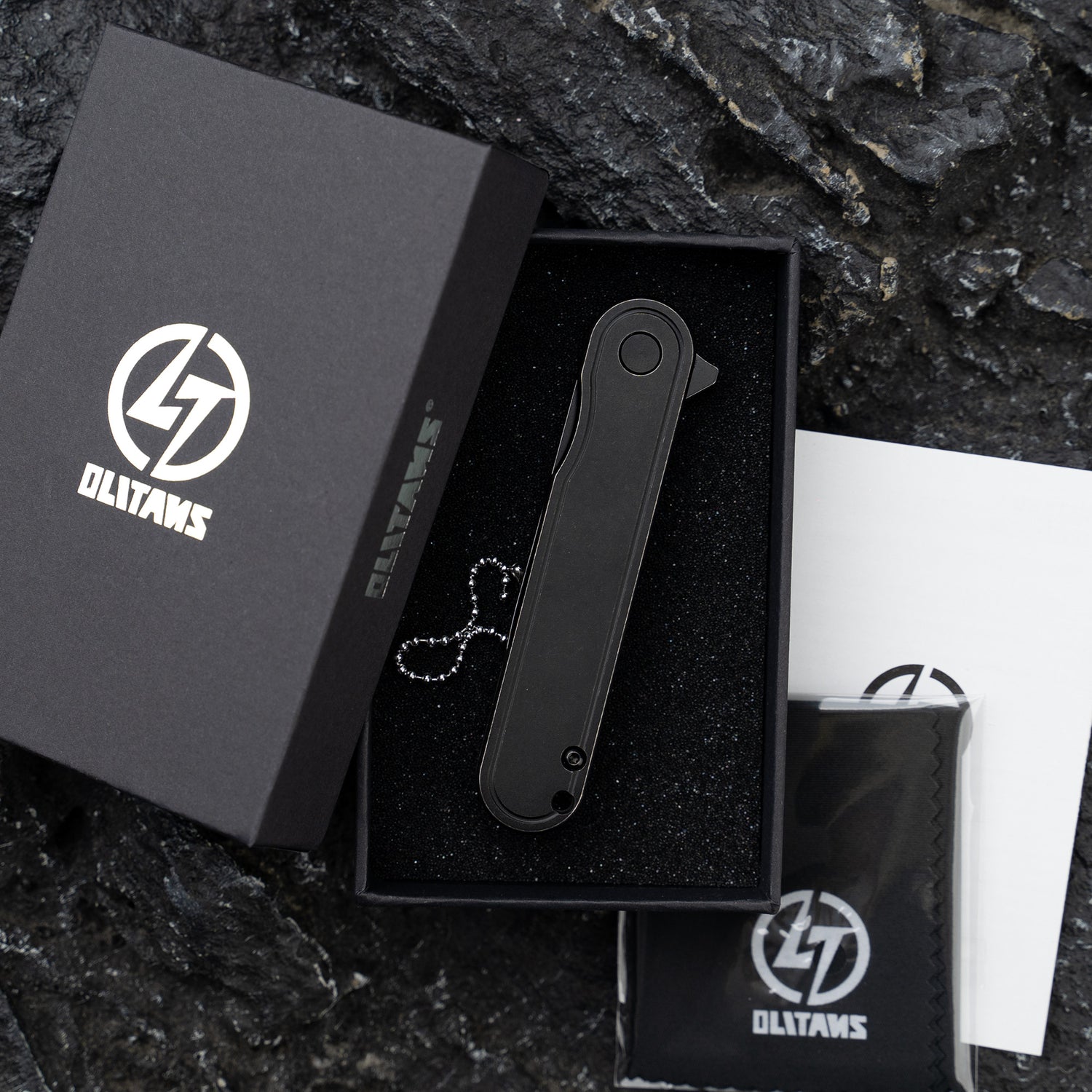 Rocket Pocket Knife（2.76'' D2 Blade+Titanium）Secure Frame Lock-Flipper-T025